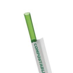 Eco-Products - EP-ST772 - 7 3/4 in Green Wrapped Straws image