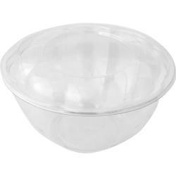 International Tableware - TG-PP-240 - 24 oz Clear Plastic Salad Bowl with Lid image