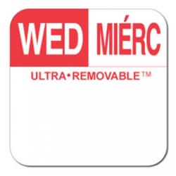 Dot-It - U554 - 1 in Ultra-Removable™ Square Wednesday Label image
