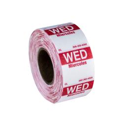 KNG - DL100WED - 1 in Dissolvable Wednesday Label image