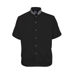 KNG - 2160BKSLXL - XL Poplin Lightweight Black and Slate Cooks Shirt image