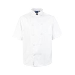 KNG - 1051M - Medium Men's White Short Sleeve Chef Coat image