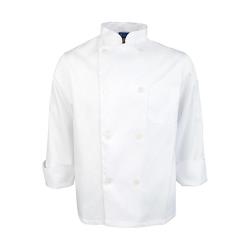KNG - 1434XS - XS White Long Sleeve Chef Coat image