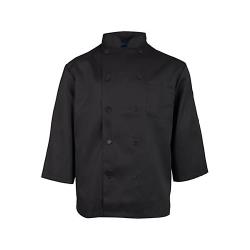 KNG - 1660M - Medium Men's Black 3/4 Sleeve Chef Coat image