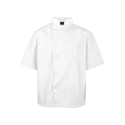 KNG - 2578WHTL - Lg Lightweight Short Sleeve White Chef Coat image