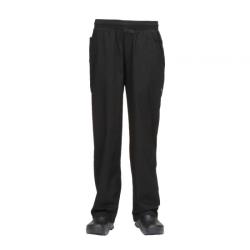 Chef Works - BSOL-BLK-S - Black Chef Pants (S) image