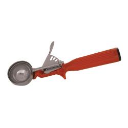 Vollrath - 47145 - 1 1/3 oz Antimicrobial Red Disher No. 24 image