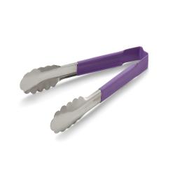 Vollrath - 4780980 - 9 1/2 in Antimicrobial Purple Color-Coded Kool-Touch® Tongs image