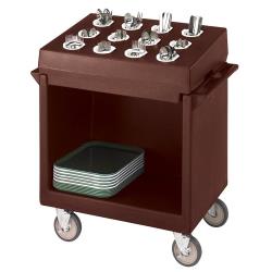 Cambro - TDCR12131 - 38 in X 23 in Brown Tray and Dish Cart image
