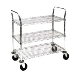 Olympic - J1836WC-3-SR - 18 in x 36 in 3-Tier Chromate Finished Wire Cart image