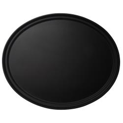 Cambro - 2700CT110 - 22 in x 27 in Oval Black Camtread® Serving Tray image