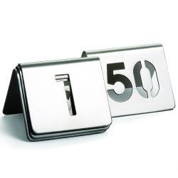 Tablecraft - TC150 - 1 - 50 Cut Out Numbered Stainless Steel Table Tents image