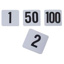 Winco - TBN-100 - White Table Number Set - 1-100 image