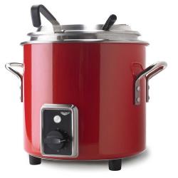 Vollrath - 7217755 - 7 qt Fire Engine Red Stock Pot Kettle Rethermalizer image