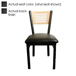 Oak Street - SL2150-5-B - 5-Line Black Wood Back & Seat Chair image