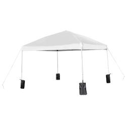 Flash Furniture - JJ-GZ1010PKG-WH-GG - 10 ft x 10 ft White Straight Leg Canopy Tent image