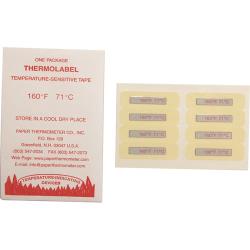 Paper Thermometer - TL1-160 - 160°F Thermolabel® Dishwasher Temperature Test Labels image