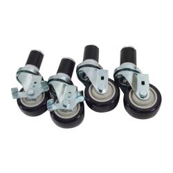 Kason®  - 1 5/8 in Expanding Stem Caster Set of 4 with  3 in Wheels image