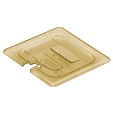 1/6 Size Amber H-Pan™ Notched Handled High Heat Food Pan Cover