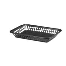 Rectangular Black Plastic Platter Basket