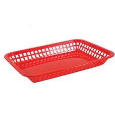 Rectangular Red Plastic Platter Baskets
