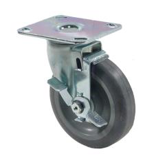 Extra Heavy Duty Large Locking Swivel Plate Caster With 5 in Wheel