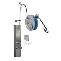 T&S Brass - B-7242-U01WS8BC - 50 ft Stainless Steel Epoxy Coated Open Hose Reel image