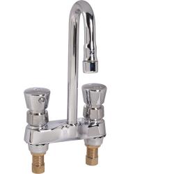 T&S Brass - B-0834 - Eterna® 4 in Center Slow-Closing Metering Lavatory Faucet Rigid gooseneck spout image