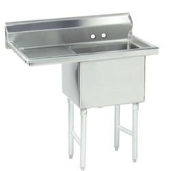 Advance Tabco - FC-1-1824-18L-X - 18 in x 24 in x 14 in 1 Compartment Sink w/ Left Drainboard image