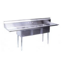 Turbo Air - TSA-3-D1 - 90 1/2 in Three Compartment Sink w/ 18 in Drainboards image