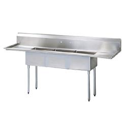 Turbo Air - TSCS-3-21 - 60 in Three Compartment Sink w/ 15 in Drainboards image