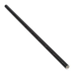 AmerCare - STNJMP1970708 - 7 3/4 in Wrapped Black Jumbo Paper Straw image