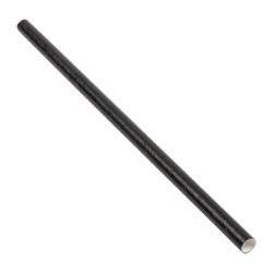 AmerCare - STNSLP1460501 - 5 3/4 in Black Cocktail Paper Straw image