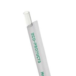 Eco-Products - EP-ST770 - 7 3/4 in Compostable Clear Wrapped Straws image