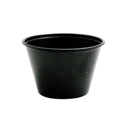 Dart - P200BLK - 2 oz Black Plastic Soufflé Portion Cup image