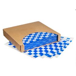 Brown Paper Goods - 7B4-BL - Blue & White Checkered Deli Paper image