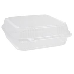 Pactiv Plastic - YC18-1110 - 9 in x 9 in x 3 in 1- Compartment Plastic Clamshell image