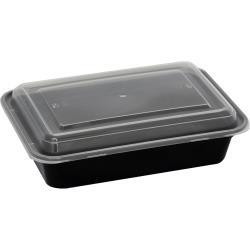 International Tableware - TG-PP-12 - 12 oz Plastic Rectangle To Go Container with Lid image