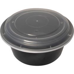 International Tableware - TG-PP-38-R - 38 oz Plastic Round To Go Container with Lid image