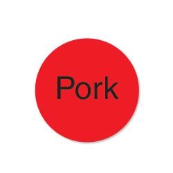 DayMark - 112175 - DuraMark 1 in Round Pork Label image