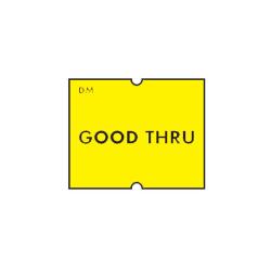 DayMark - 114530 - DissolveMark DM4 2 Line Yellow Good Thru Label image