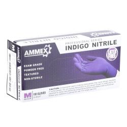 Ammex Corporation - AINPF44100 - Medium Indigo Nitrile Disposable Gloves image