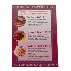 Franklin - 38571 - Cooking Temperature Food Safety Poster image