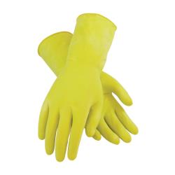PIP - 48-L140Y/S - Small 12 In Lined 14 mil Yellow Latex Gloves w/ Grip image