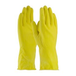 PIP - 48-L185Y/S - Small 12 In Lined 18 mil Yellow Latex Gloves w/ Grip image