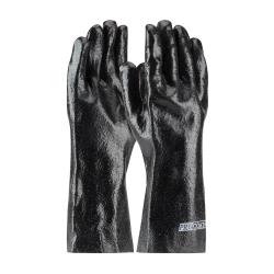 PIP - 58-8040R - Large 14 In Lined Black PVC Coated Gloves w/ Grip image