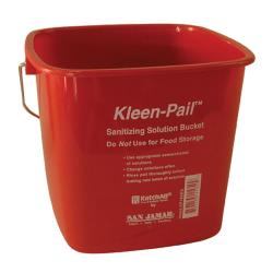 San Jamar - KP196RD - 6 qt Kleen-Pail® Red Sanitizer Bucket image