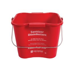 San Jamar - KPP196RD - 6 qt Kleen-Pail® Pro Red Sanitizer Bucket image