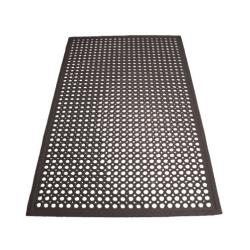 Winco - RBM-35K-R - 3 ft x 5 ft Black Floor Mat image