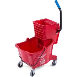 Carlisle - 3690805 - 26 qt Red Mop Bucket & Wringer Combo image